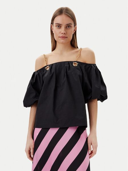 Lola Casademunt by Maite Bluzka MS2515040 Czarny Relaxed Fit. Czarne bluzki damskie Lola Casademunt by Maite, xs, bez wzorów, z bawełny, bez ramiączek. Za 229.99 zł.