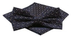 Męska Mucha z Poszetką Alties - Brązowy Wzór Geometryczny. Niebieskie krawaty i muchy męskie Alties, bez wzorów, eleganckie. Za 54.00 zł.