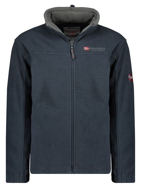 ANAPURNA Kurtka polarowa w kolorze granatowym rozmiar: XXL. Niebieskie kurtki męskie ANAPURNA, xxl, bez wzorów, z polaru, bez kaptura. Za 95.92 zł.