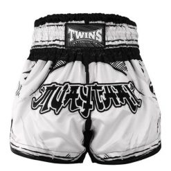 Szorty do boksu tajskiego Twins Special TTBL. Białe szorty damskie TWINS, bez wzorów, z poliesteru, retro. Za 329.00 zł.