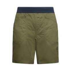 Szorty La Sportiva Roots. Zielone szorty męskie La Sportiva, z bawełny, bez kołnierzyka. Za 333.60 zł.