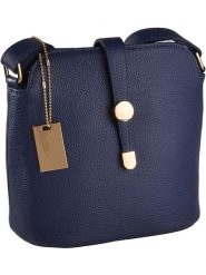 Florence Bags Skórzana torebka "Larissa" w kolorze granatowym - 26 x 21 x 12 cm rozmiar: onesize. Niebieskie torebki klasyczne damskie Florence Bags, bez wzorów, z materiału, bez dodatków. Za 217.99 zł.