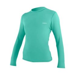 Koszulka damska z długim rękawem anty-UV O'Neill Basic Skins. Niebieskie t-shirty damskie O'neill, s, bez wzorów, z materiału, bez kołnierzyka. Za 186.50 zł.