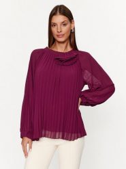 Dixie Bluzka C319Z019A Fioletowy Regular Fit. Fioletowe bluzki damskie Dixie, s, bez wzorów, z syntetyku, bez ramiączek. Za 599.99 zł.