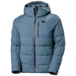 Kurtka puchowa Helly Hansen Kvitfjell. Niebieskie kurtki męskie Helly Hansen, bez wzorów, z puchu, bez kaptura. Za 1,465.00 zł.
