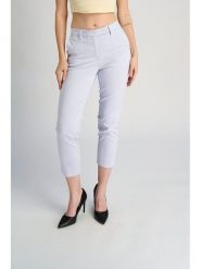 Marks & Spencer Spodnie chino w kolorze błękitnym rozmiar: 44. Niebieskie spodnie materiałowe damskie Marks & Spencer, bez wzorów, z podwyższonym stanem. Za 53.54 zł.