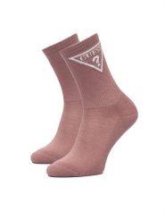 Guess Skarpety długie V2GZ00 ZZ00I Różowy. Czerwone skarpetki damskie Guess, z aplikacjami. Za 54.99 zł.