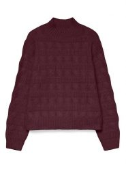 Vero Moda Sweter w kolorze ciemnofioletowym rozmiar: XL. Różowe golfy damskie Vero Moda, s, bez wzorów, z materiału, bez ramiączek. Za 87.19 zł.