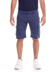 Męskie szorty cargo o minimalistycznym kroju. Niebieskie szorty męskie LEONE 1947 APPAREL, l, z bawełny, na fitness i siłownię. Za 84.16 zł.