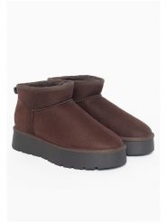 ISLAND BOOT Botki zimowe "Miley" w kolorze brązowym rozmiar: 37. Brązowe botki damskie Island Boot, na zimę, z materiału, bez obcasa, bez zapięcia. Za 194.95 zł.