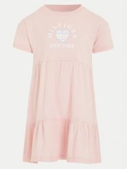 Tommy Hilfiger Sukienka codzienna Heart KG0KG07926 M Różowy Regular Fit. Czerwone sukienki dziewczęce Tommy Hilfiger, bez wzorów, z bawełny, bez ramiączek. Za 299.99 zł.