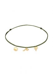 Elli Damska bransoletka na kostkę Palma Fala Słońce Boho z nylonową taśmą w srebrze próby 925 Sterling Silver Biżuteria dla stóp 1 ct Damski. Szara bransoletki damskie Elli, srebrne. Za 190.29 zł.