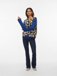 Vero Moda Kamizelka pluszowa w kolorze beżowo-czarnym rozmiar: L. Brązowe kamizelki damskie Vero Moda, l, z materiału. Za 109.00 zł.