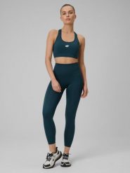 4F Legginsy treningowe szybkoschnące damskie - turkusowe L. Niebieskie legginsy damskie 4f, l, bez wzorów. Za 119.99 zł.