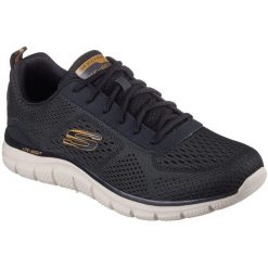 Buty sportowe męskie Skechers Track Leshur. Czarne buty sportowe na co dzień męskie Skechers, bez zapięcia. Za 259.99 zł.