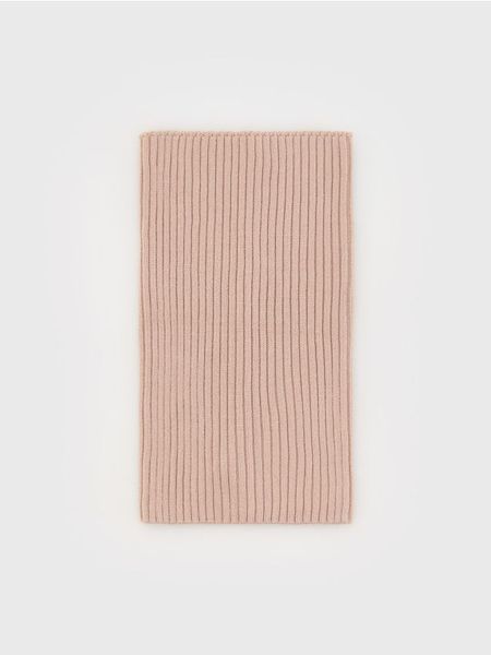 Dzianinowy komin z wiskozą - brązowy. Brązowe szaliki dziecięce Reserved, z dzianiny, bez ramiączek. Za 32.99 zł.