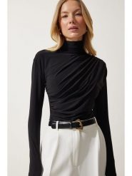 Happiness Istanbul Koszulka w kolorze czarnym rozmiar: 36. Czarne bluzki damskie Happiness Istanbul, bez wzorów, bez kołnierzyka. Za 60.99 zł.