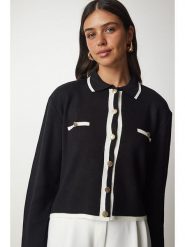 Happiness Istanbul Kardigan w kolorze czarnym rozmiar: onesize. Czarne kardigany damskie Happiness Istanbul, bez wzorów, z wełny. Za 73.99 zł.