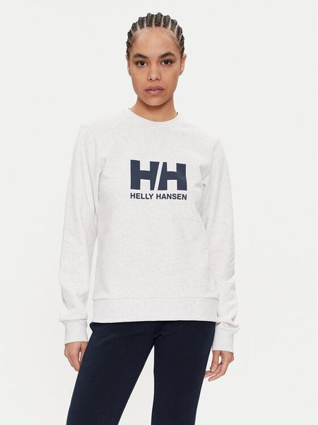 Helly Hansen Bluza Logo 2.0 34462 Biały Regular Fit. Białe bluzy bez kaptura damskie Helly Hansen, l, z bawełny. Za 189.99 zł.