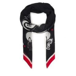 Szal KARL LAGERFELD. Czarne szaliki i kominy damskie Karl Lagerfeld, bez wzorów. Za 429.99 zł.