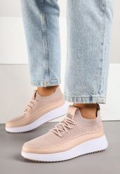 Różowe Buty Sportowe Sneakersy z Elastycznym Cholewkami Liovanya. Czerwone buty sportowe na co dzień damskie Born2be, z aplikacjami, z jeansu. Za 69.99 zł.