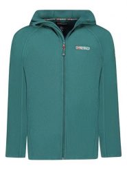 Geographical Norway Kurtka polarowa "Tugood" w kolorze ciemnozielonym rozmiar: 3XL. Zielone kurtki męskie Geographical Norway, xl, bez wzorów, z materiału, bez kaptura. Za 92.42 zł.
