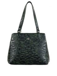 Elegancka skórzana torebka damska Canaletto – unikalna faktura przypominająca krople TD905s281. Zielone torebki klasyczne damskie bez wzorów, ze skóry, bez dodatków. Za 465.50 zł.