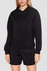 GUESS Czarna bluza damska Brenda. Czarne bluzy z kapturem damskie Guess, s. W wyprzedaży za 209.99 zł.