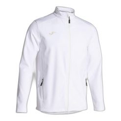 Kurtka wodoodporna Joma Basilea II. Białe kurtki męskie Joma, bez wzorów, z softshellu, sportowe, bez kaptura. W wyprzedaży za 263.30 zł.