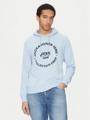 Jack & Jones Bluza Simon 12269353 Błękitny Standard Fit. Niebieskie bluzy bez kaptura męskie Jack & Jones, l, z bawełny. Za 89.99 zł.