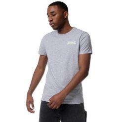 T-shirt o wąskim kroju Lonsdale Elmdon. Szare t-shirty męskie Lonsdale, bez wzorów, bez kołnierzyka. Za 120.00 zł.