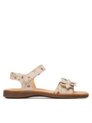 Froddo Sandały Lorine Flowers G3150251-43 S Beżowy. Brązowe sandały dziewczęce Froddo, ze skóry, bez zapięcia. Za 339.99 zł.