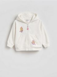 Bluza Minionki - złamana biel. Bluzy i bluzki niemowlęce Reserved, bez wzorów, z bawełny, bez ramiączek, bez kaptura. Za 59.99 zł.