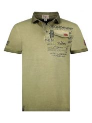 Geographical Norway Koszulka polo "Keony" w kolorze zielonym rozmiar: XXL. Zielone koszulki polo męskie Geographical Norway, xxl, bez wzorów, z bawełny, bez ramiączek. Za 79.03 zł.