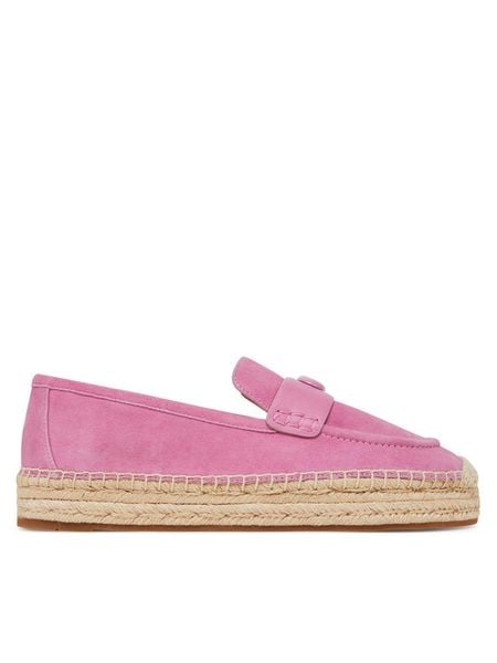 Coach Espadryle CR046 Różowy. Czerwone espadryle damskie Coach, bez wzorów, ze skóry, bez obcasa. Za 779.99 zł.