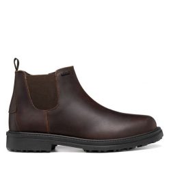 Sztyblety Geox. Brązowe sztyblety męskie Geox, bez zapięcia. Za 769.99 zł.