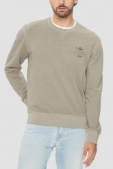 AERONAUTICA MILITARE Beżowa męska bluza Vintage Effect, Rozmiar XL. Brązowe bluzy bez kaptura męskie AERONAUTICA MILITARE, m, z bawełny. W wyprzedaży za 456.99 zł.