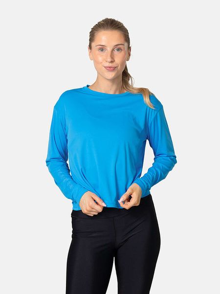 KARI TRAA Koszulka funkcyjna "Una" w kolorze niebieskim rozmiar: S. Niebieskie bluzki sportowe damskie Kari Traa, s, bez wzorów, bez ramiączek. Za 118.28 zł.