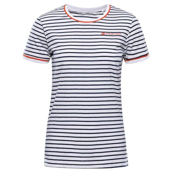 Koszulka damska bawełniana Alpine Pro Namora. Białe t-shirty damskie Alpine Pro, s, bez wzorów, z bawełny, bez kołnierzyka. Za 89.00 zł.