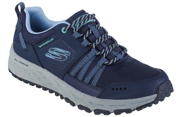 Buty sportowe Sneakersy damskie, Skechers Escape Plan - Endless Pursuit. Niebieskie buty sportowe na co dzień damskie Skechers, bez wzorów, z materiału, trekkingowe. Za 319.99 zł.