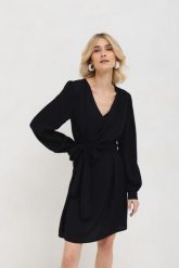 SUKIENKA PAMELA CZARNA XS - Flawless. Czarne sukienki damskie Flawless, na co dzień, xs, bez wzorów, z wiskozy, eleganckie, bez kołnierzyka, bez ramiączek, proste. Za 307.50 zł.