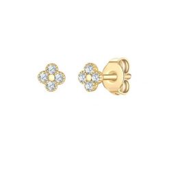 Glanzstücke München Kolczyki z Srebra Sterling w zlocie z Cyrkonia 1 ct Damski. Białe kolczyki damskie Glanzstücke München, z cyrkonią, pozłacane, na sztyftcie. Za 169.99 zł.