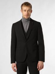 Finshley & Harding London marynarka od garnituru modułowego Mężczyźni Slim Fit Sztuczne włókno czarny, 102. Czarne marynarki męskie Finshley & Harding London, bez wzorów, z włókna. Za 999.95 zł.