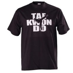 Koszulka Kwon Taekwondo. Czarne t-shirty damskie KWON, xl, bez wzorów, z bawełny, bez kołnierzyka. Za 116.50 zł.