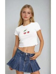 Monki Spódnica dżinsowa w kolorze niebieskim rozmiar: 44. Niebieskie spódniczki damskie Monki, bez wzorów, z bawełny, mini, rozkloszowane. Za 43.99 zł.