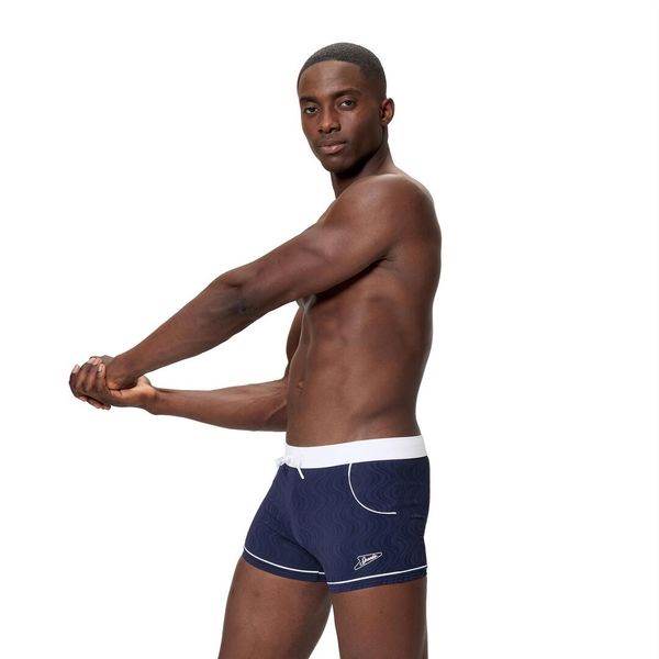 Spodenki pływackie męskie Speedo Textured Aquashort. Niebieskie szorty męskie Speedo, bez wzorów, klasyczne. Za 149.99 zł.