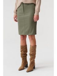 TATUUM Spódnica w kolorze khaki rozmiar: 44. Brązowe spódniczki damskie Tatuum, bez wzorów, z bawełny, z podwyższonym stanem, midi. Za 118.84 zł.
