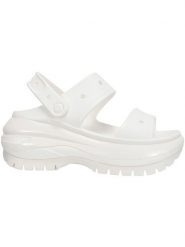 Crocs Sandały "Mega Crush" w kolorze białym na koturnie rozmiar: 43/44. Białe sandały damskie Crocs, bez wzorów, bez obcasa, na koturnie. Za 245.96 zł.