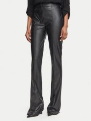 Elisabetta Franchi Spodnie z imitacji skóry PA-188-66E2-V350 Czarny Flare Fit. Czarne spodnie materiałowe damskie Elisabetta Franchi, bez wzorów, ze skóry. Za 1,499.00 zł.