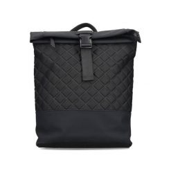 RIEKER H1550-01 black, plecak damski. Czarne plecaki damskie Rieker, bez wzorów, z materiału. Za 160.93 zł.